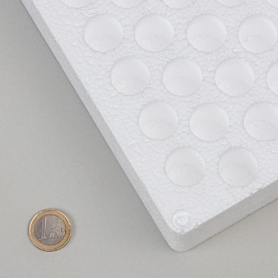Styropor-Lochpalette, Typ „C“, 90 Löcher, 20 mm Styropor-Lochpalette, Typ „C“, 90 Löcher, 20 mm