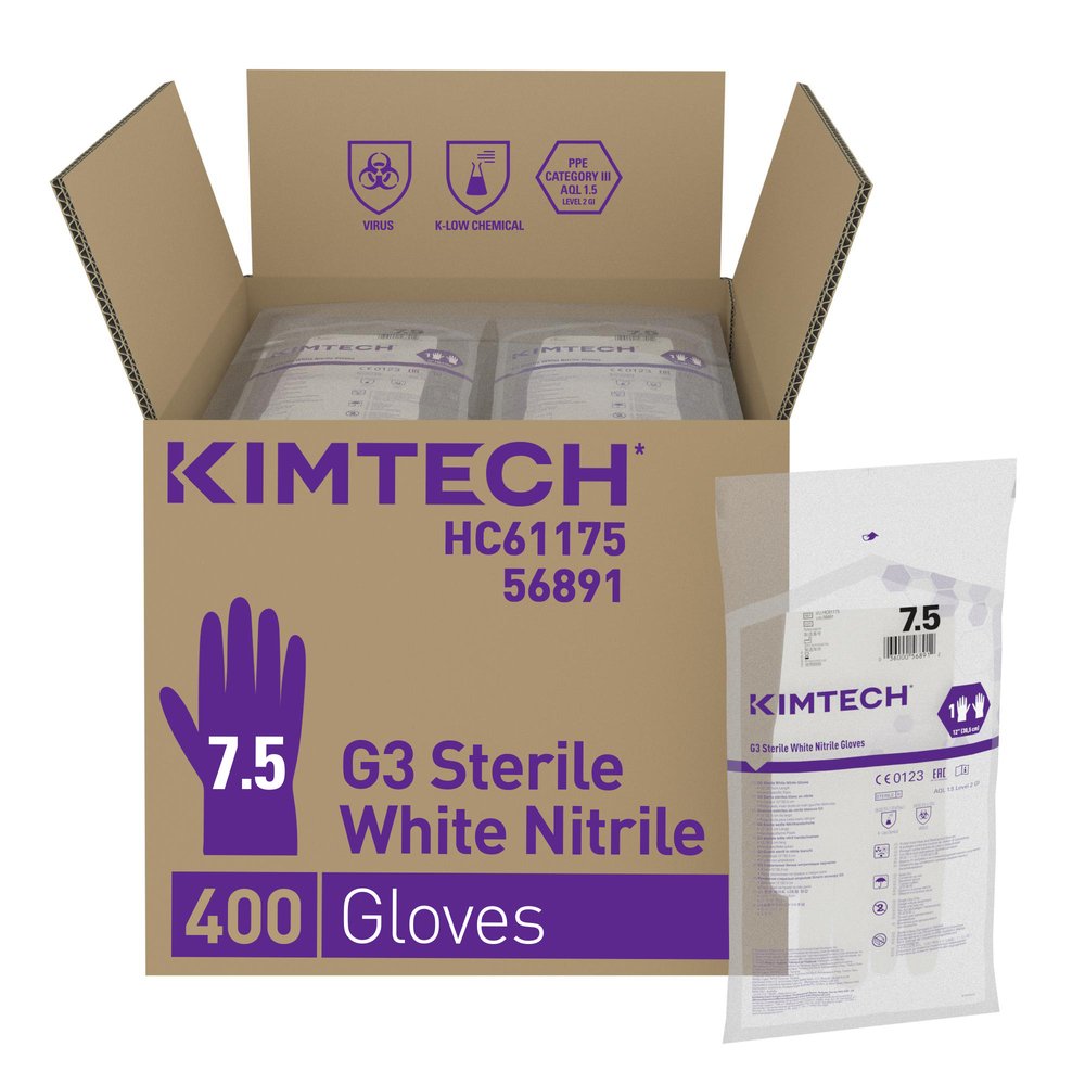 Kimberly-Clark Reinraumhandschuhe KIMTECH PURE G3 Sterile white