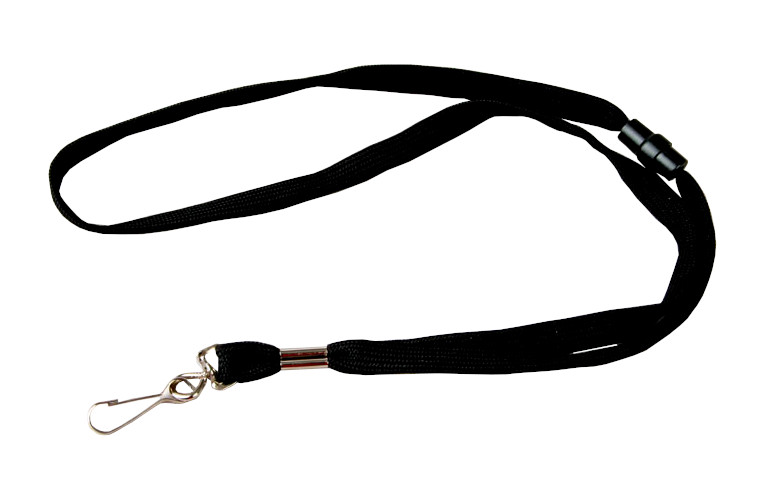 Trageband für Werksausweise, schwarz Trageband für Werksausweise, schwarz