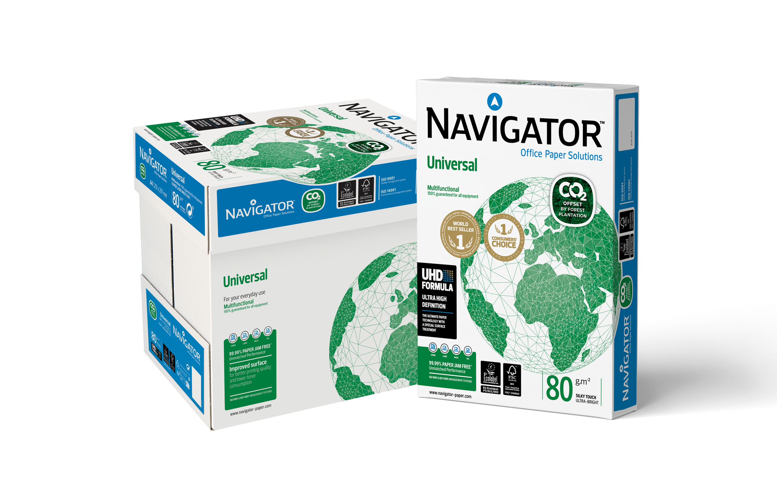 Kopierpapier Navigator Universal CO2-neutral A4, weiß Kopierpapier Navigator Universal CO2-neutral A4, weiß