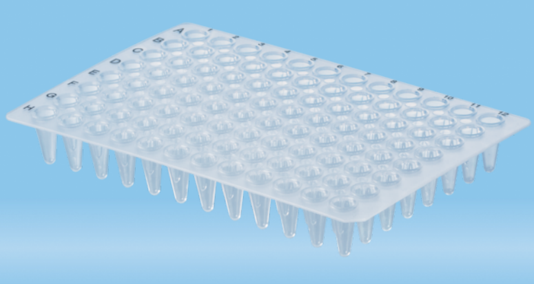 Bild: © Sarstedt AG & Co. KG Sarstedt PCR-Platte ohne Rand, 96 Well, transparent, 100 µl