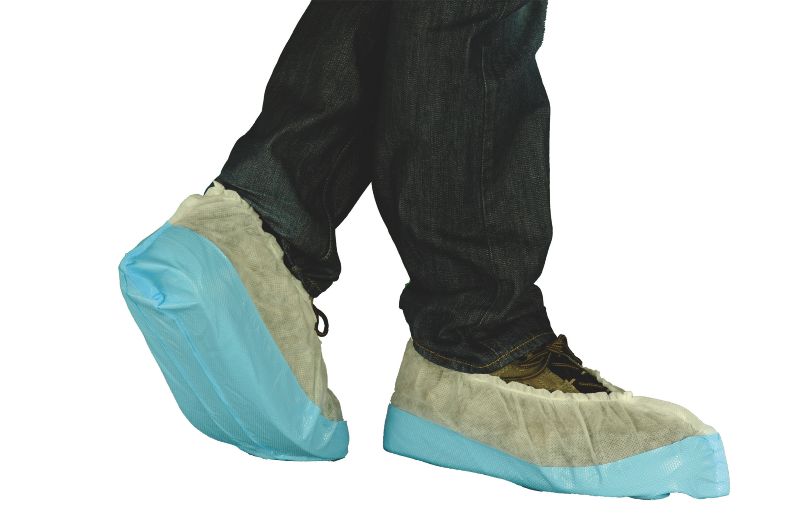 Einmal-Schuhe, weiß/blau Einmal-Schuhe, weiß/blau