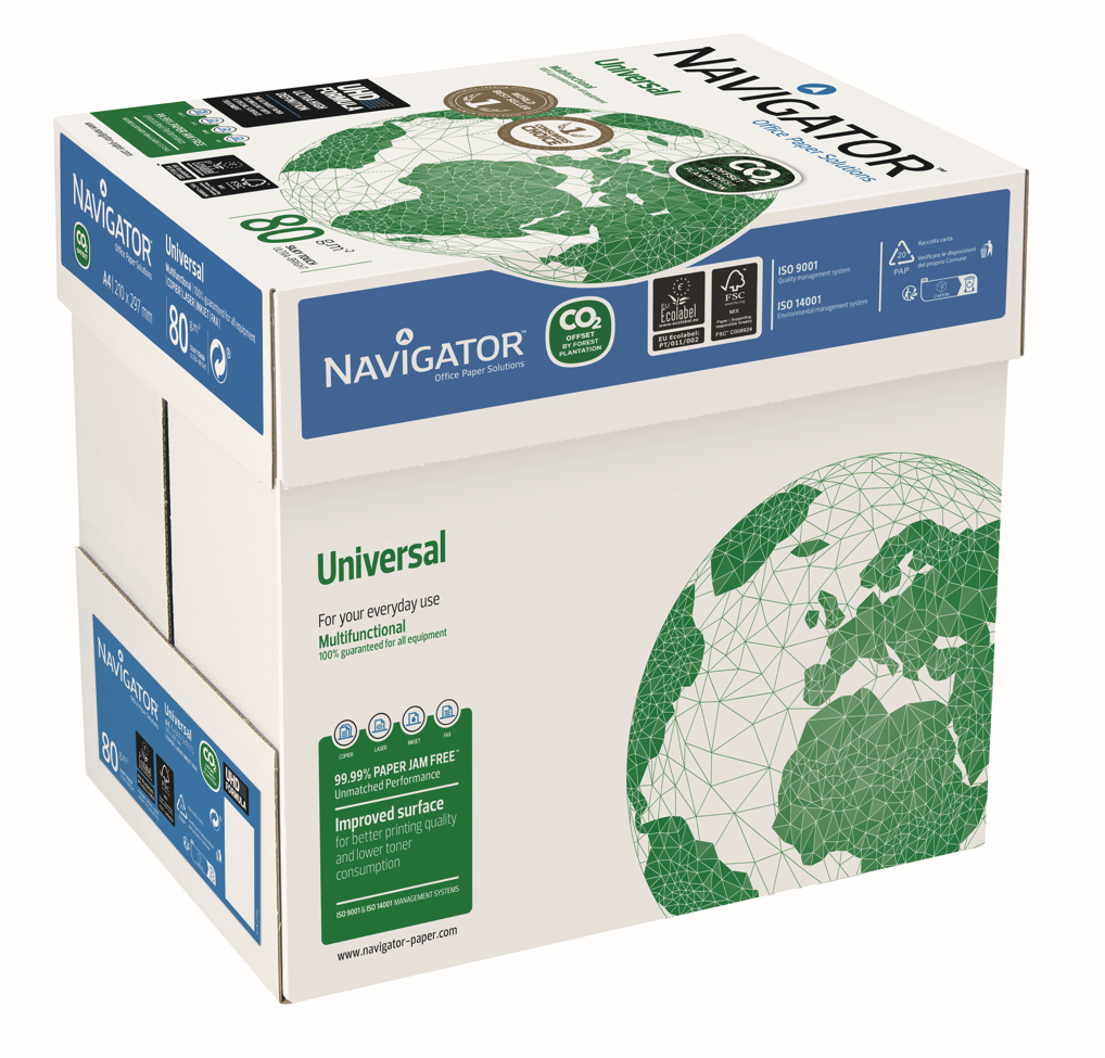 Kopierpapier Navigator Universal CO2-neutral A4, weiß Kopierpapier Navigator Universal CO2-neutral A4, weiß