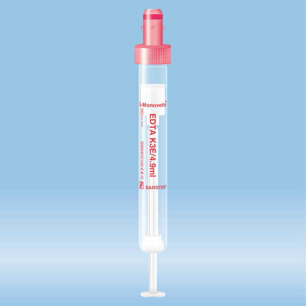 S-Monovette® EDTA K3E 4,9 ml, Verschluss rot